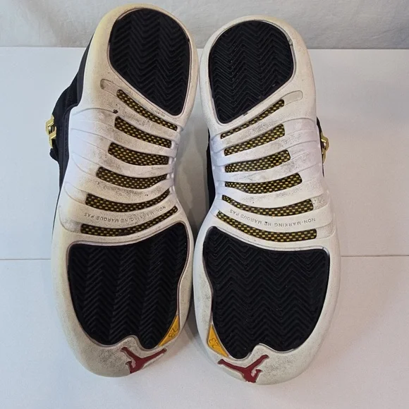 Nike Air Jordan 12 retro reverse taxi Black and Gold Sneakers - Picture 8 of 10